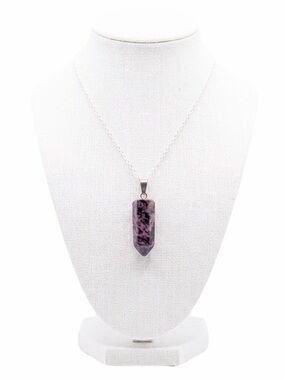 New Handmade Brown Black Mahogany Obsidian S925 Silver Short Amulett Necklace